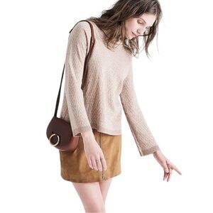 Madewell Cinematheque Mockneck Chevron Sweater